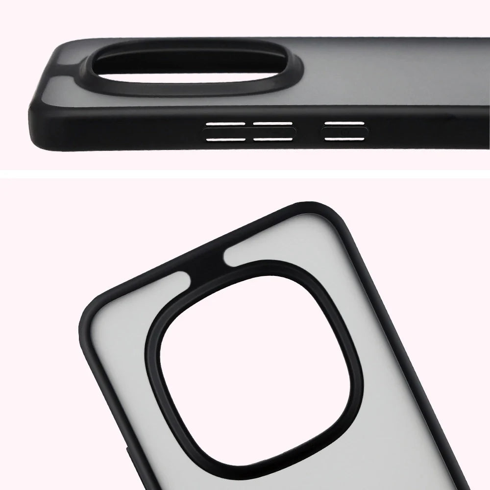 Handyhülle für Xiaomi Redmi Note 15 Pro Plus 5G / POCO M8 Pro 5G, Bizon Case Angelo, Getönte mit schwarzem Rahmen