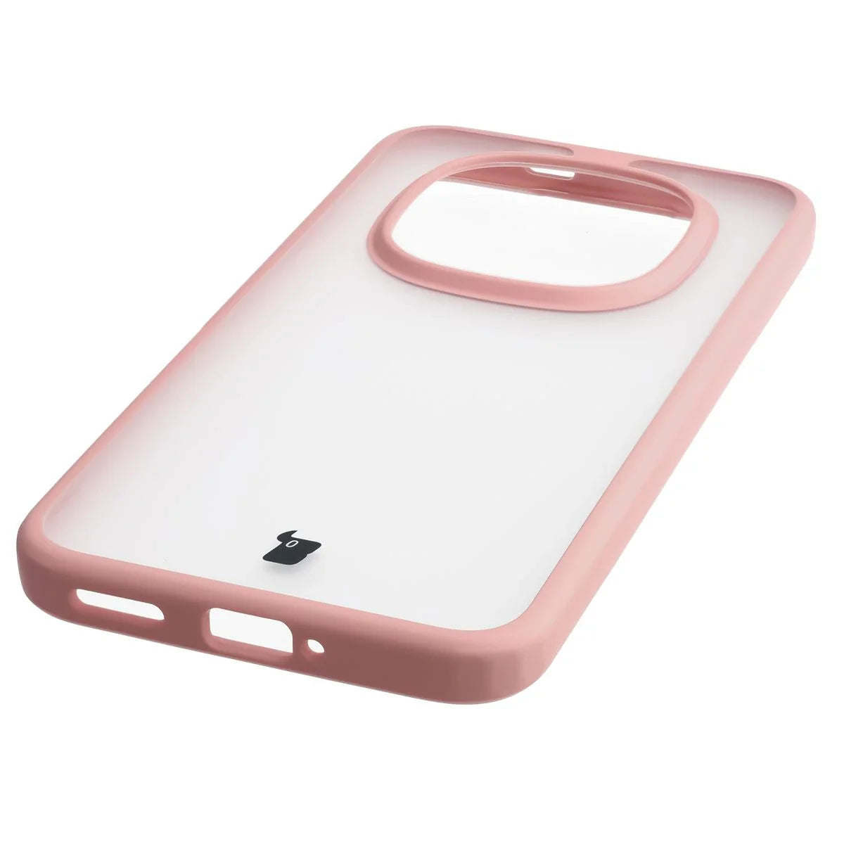 Handyhülle für Xiaomi Redmi Note 15 Pro Plus 5G / POCO M8 Pro 5G, Bizon Case Angelo, Semitransparent mit hellrosa Rahmen