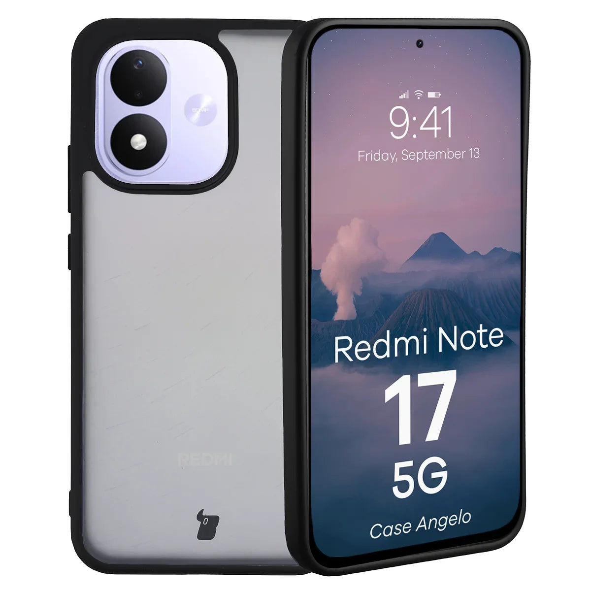 Handyhülle für Xiaomi Redmi Note 17 5G, Bizon Case Angelo, Getönte mit schwarzem Rahmen (1/6)