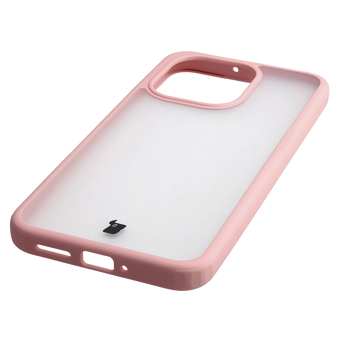 Handyhülle für Xiaomi Redmi Note 17 5G, Bizon Case Angelo, Semitransparent mit hellrosem Rahmen (5/6)