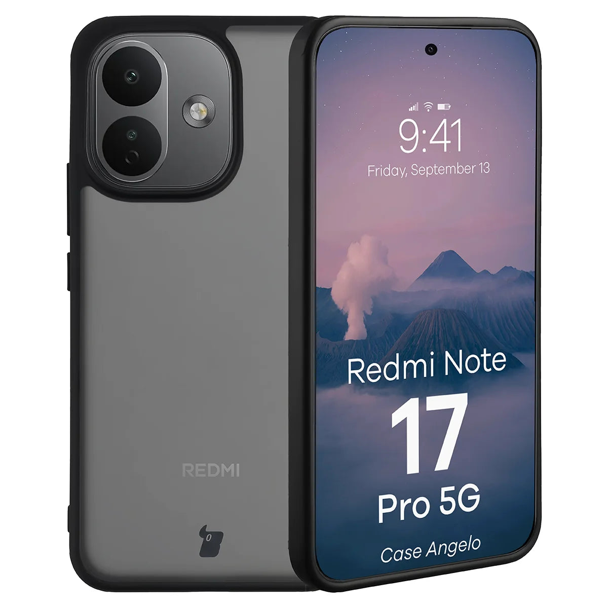 Handyhülle für Xiaomi Redmi Note 17 Pro 5G, Bizon Case Angelo, Getönte mit schwarzem Rahmen (1/6)