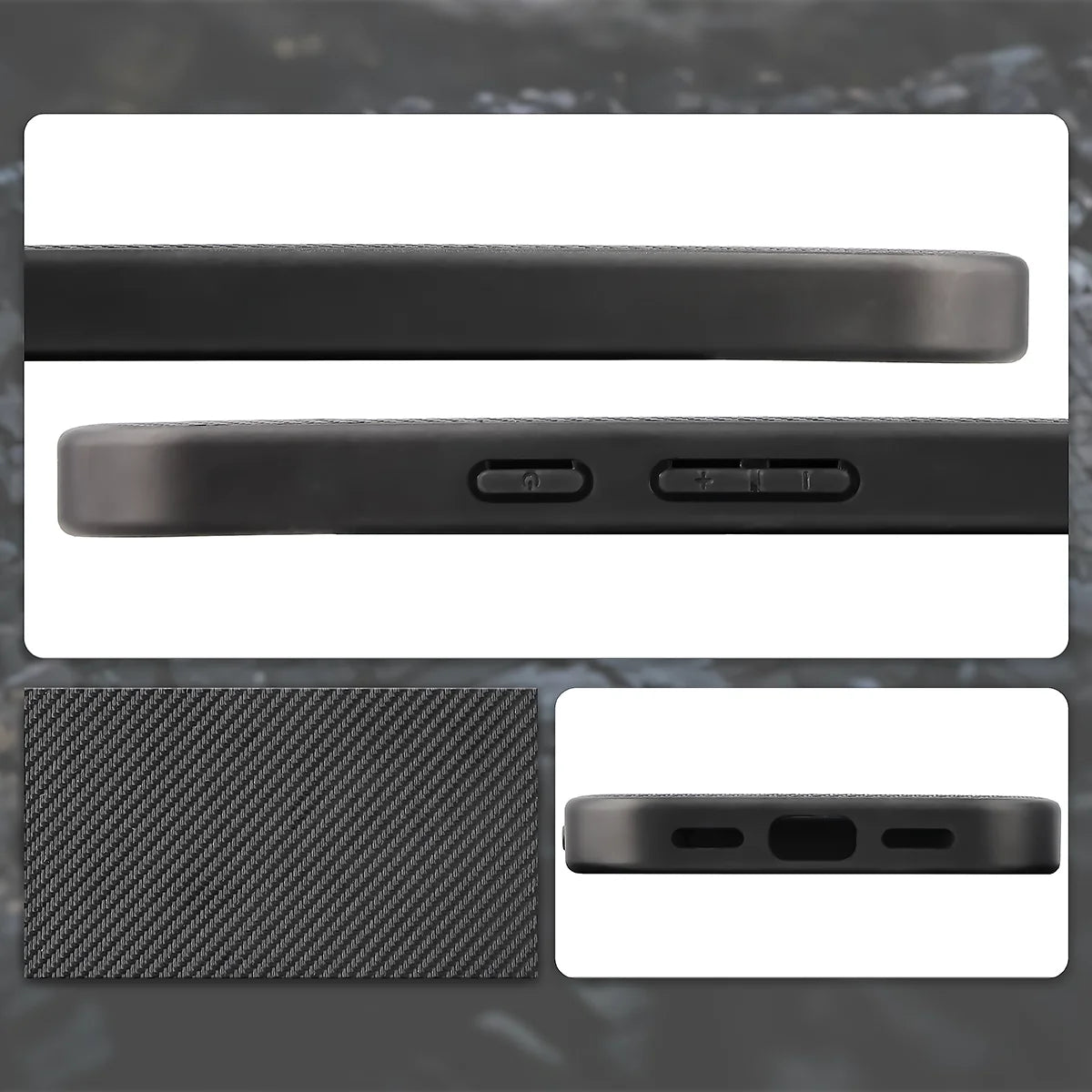 Hülle mit Handgelenkband für Google Pixel 10a, Bizon Case CarbO, Schwarz