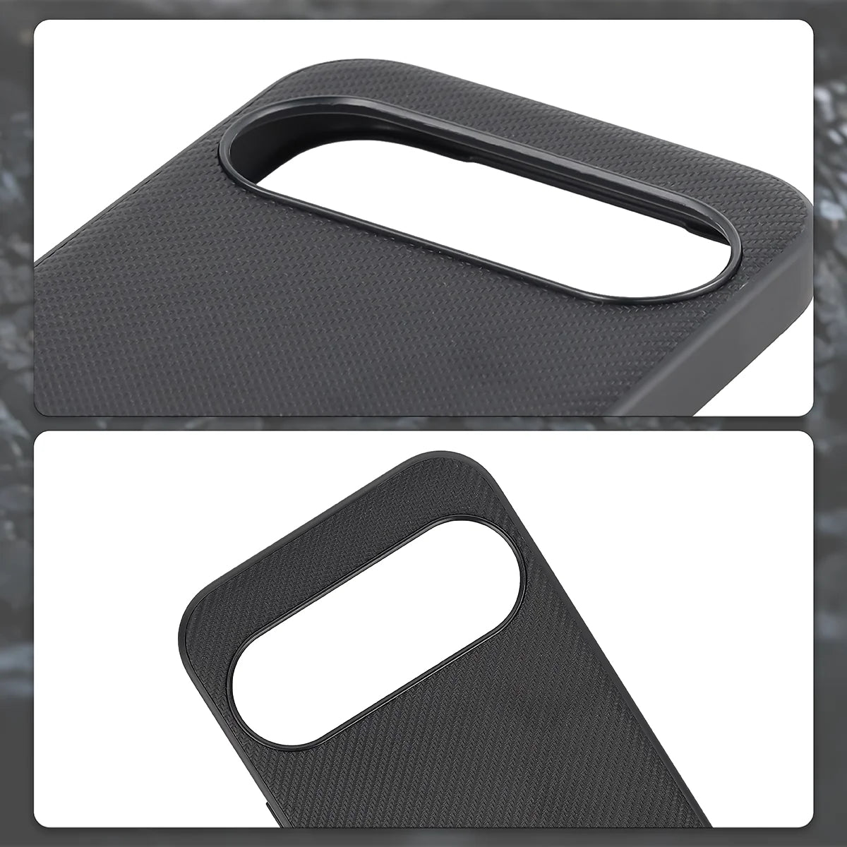 Hülle mit Handgelenkband für Google Pixel 11, Bizon Case CarbO, Schwarz