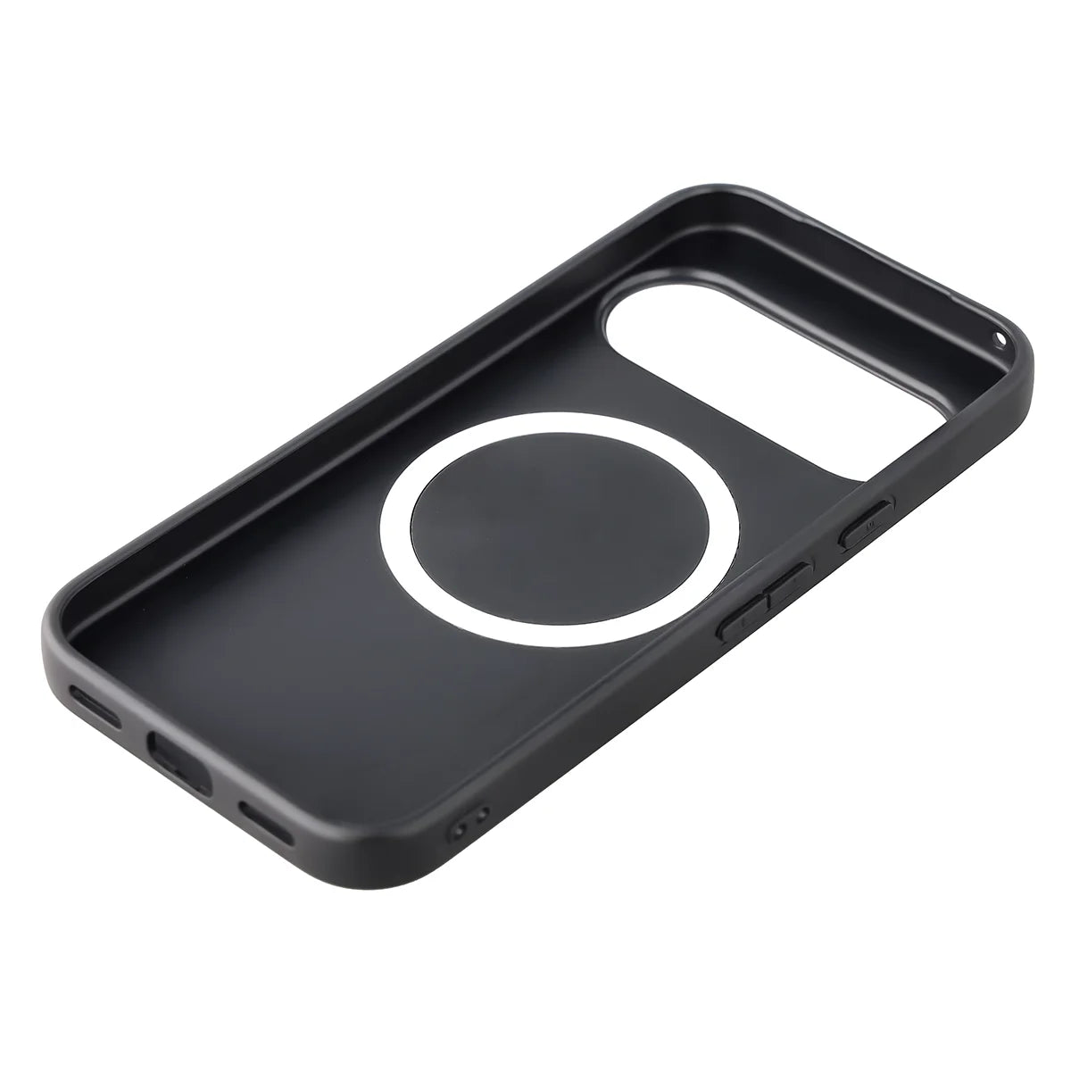 Hülle mit Handgelenkband für Google Pixel 11, Bizon Case CarbO, Schwarz