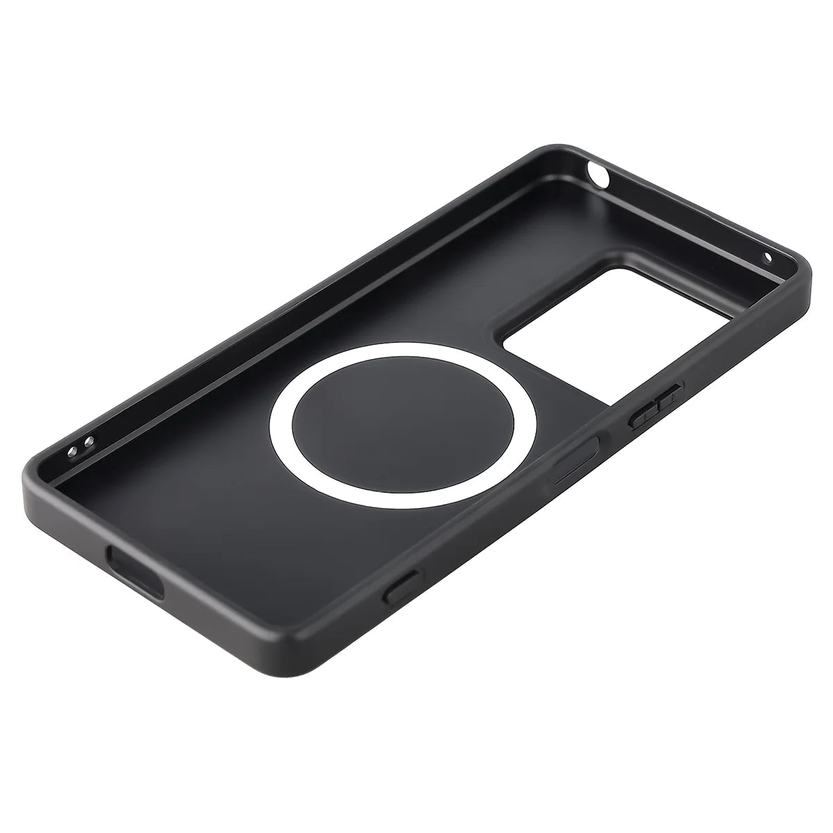 Hülle mit Handgelenkband für Sony Xperia 1 VIII, Bizon Case CarbO, Schwarz