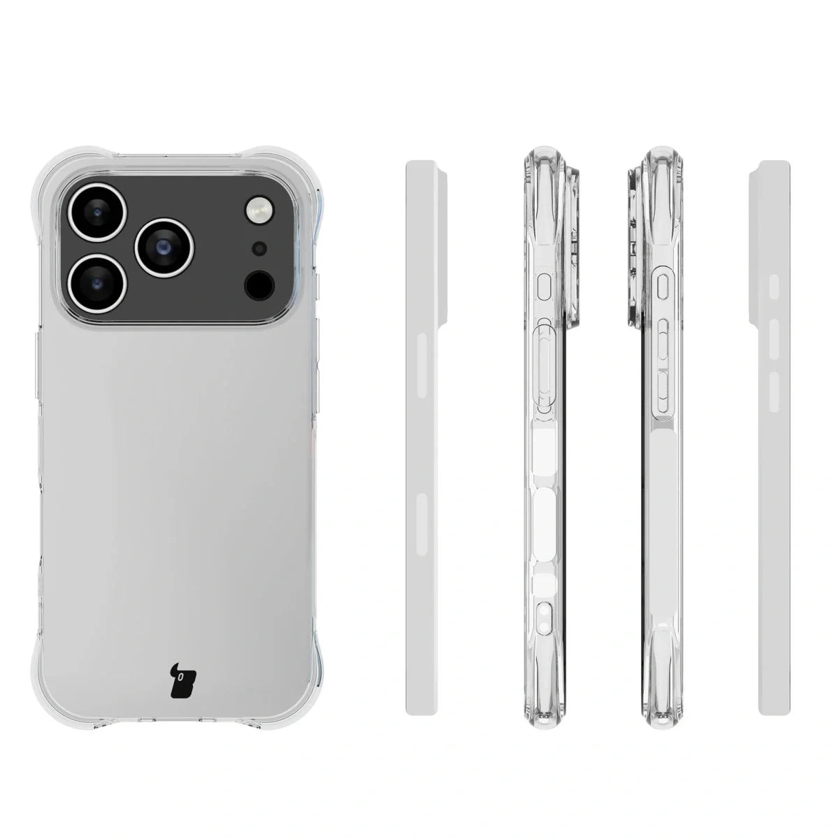 Schutzhülle + 2x gehärtetes Glas für iPhone 17 Pro, Bizon Case Clear Pack, Transparent