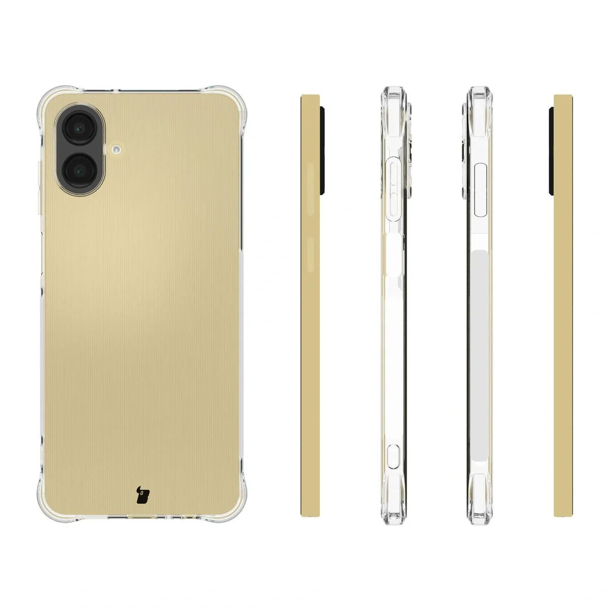 Schutzhülle + 2x gehärtetes Glas für Galaxy A07 4G, Bizon Case Clear Pack, Transparent