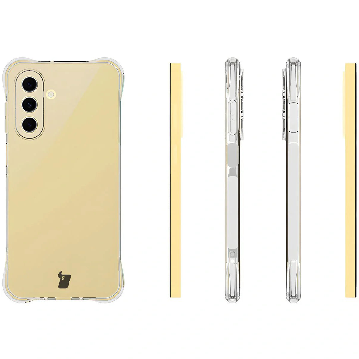 Schutzhülle + 2x gehärtetes Glas für Galaxy A26 5G, Bizon Case Clear Pack, Transparent