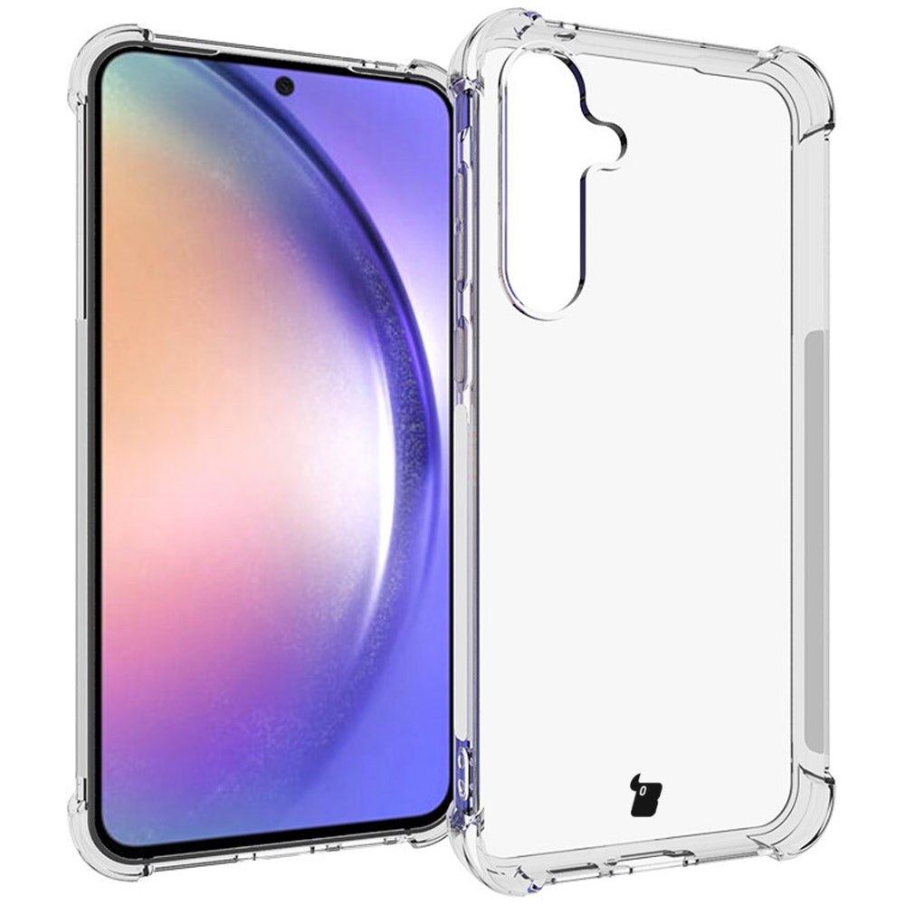 Schutzhülle + 2x Glas für Galaxy A55 5G, Bizon Case Clear Pack, Transparent