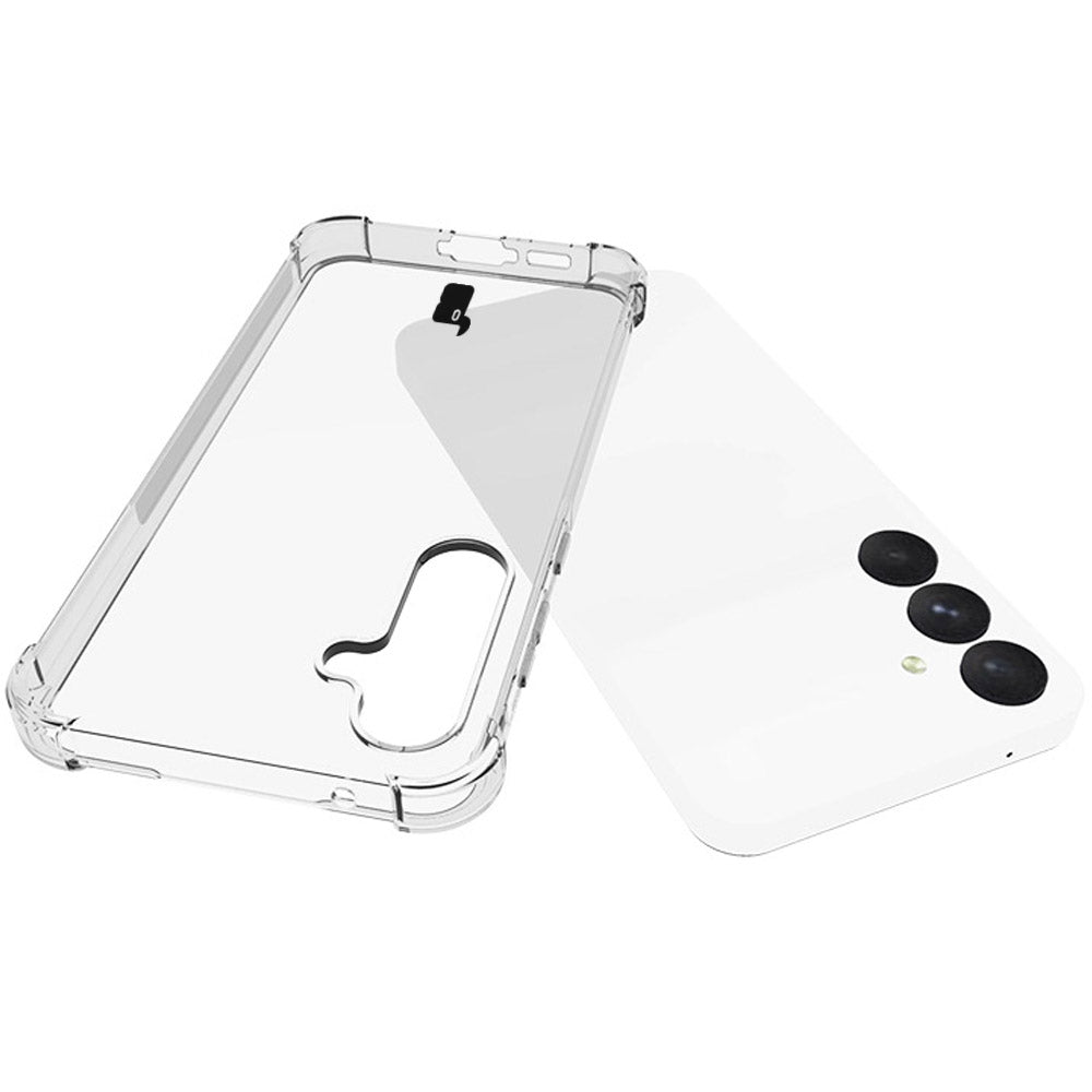 Schutzhülle + 2x Glas für Galaxy A55 5G, Bizon Case Clear Pack, Transparent