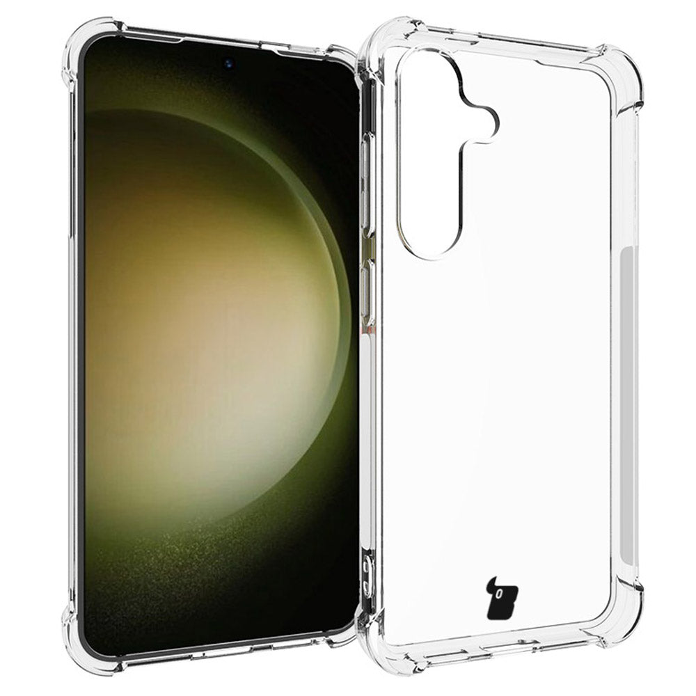 Schutzhülle + 2x Glas + Kameraschutz für Galaxy S24, Bizon Case Clear Pack, Transparent