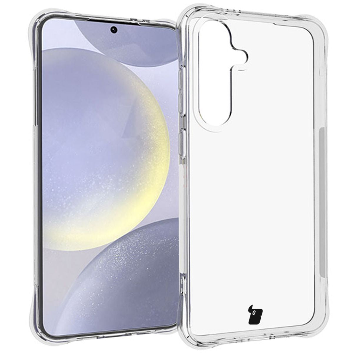 Schutzhülle + 2x gehärtetes Glas + Kameraschutz für Galaxy S24 FE, Bizon Case Clear Pack, Transparent