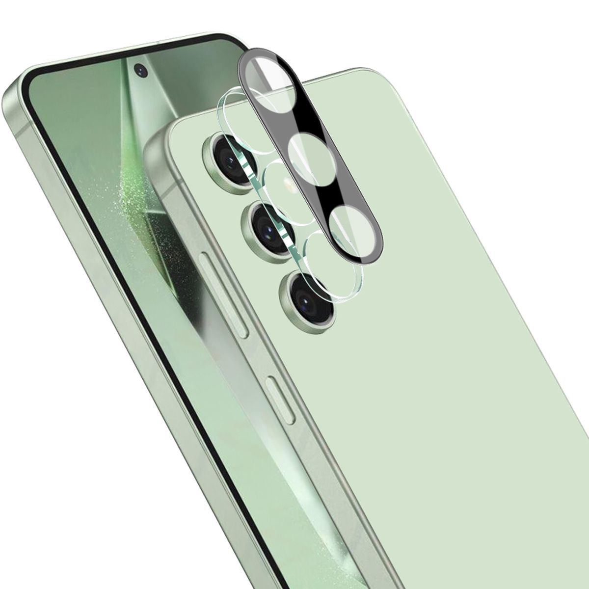 Schutzhülle + 2x gehärtetes Glas + Kameraschutz für Galaxy S24 FE, Bizon Case Clear Pack, Transparent