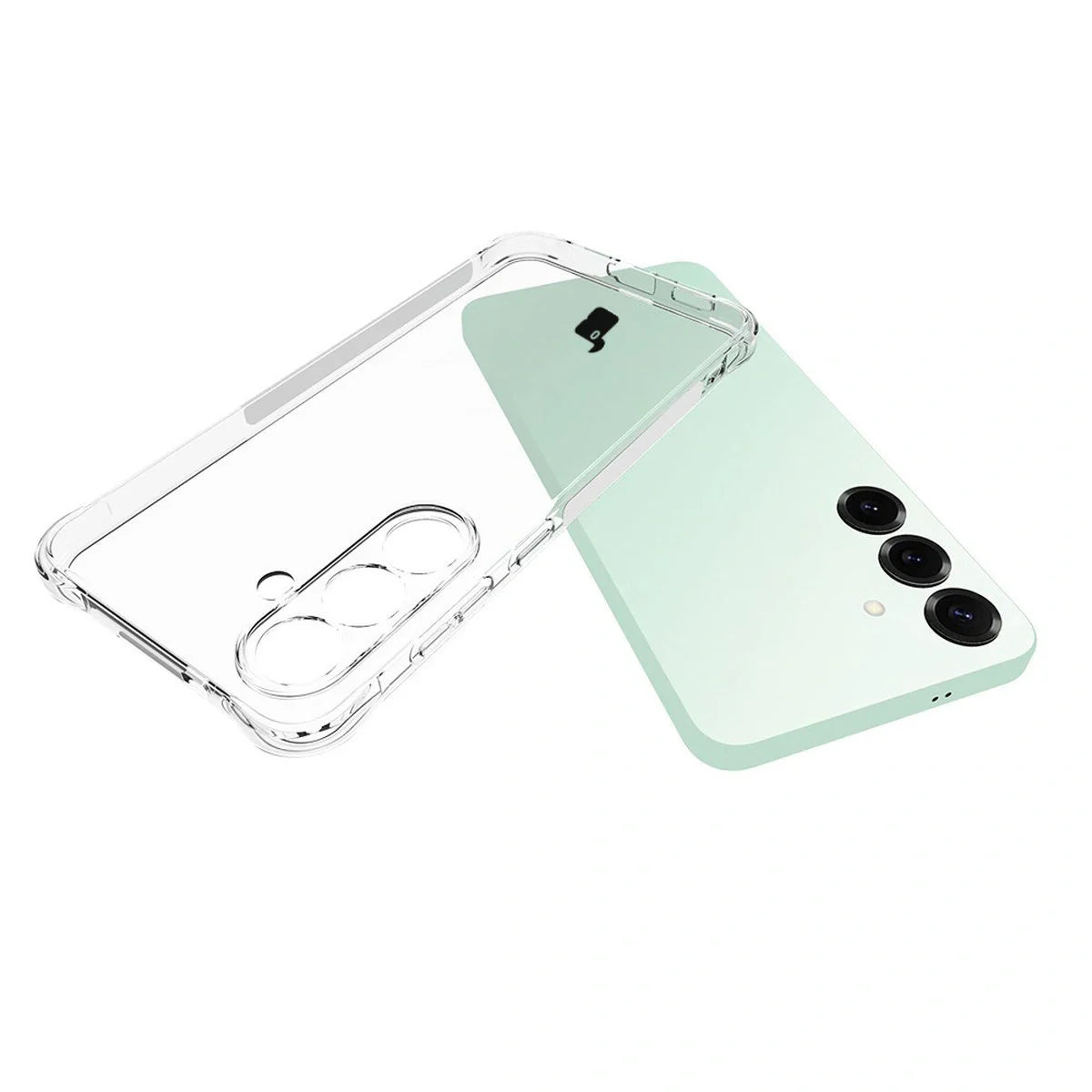 Schutzhülle + 2x gehärtetes Glas für Galaxy S25 FE, Bizon Case Clear Pack, Transparent