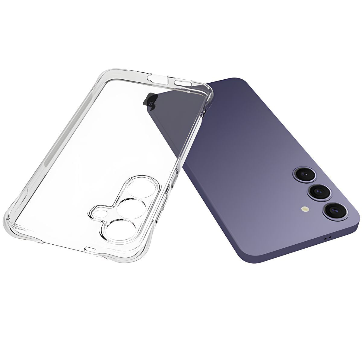 Schutzhülle + 2x gehärtetes Glas für Galaxy S25 Plus, Bizon Case Clear Pack, Transparent