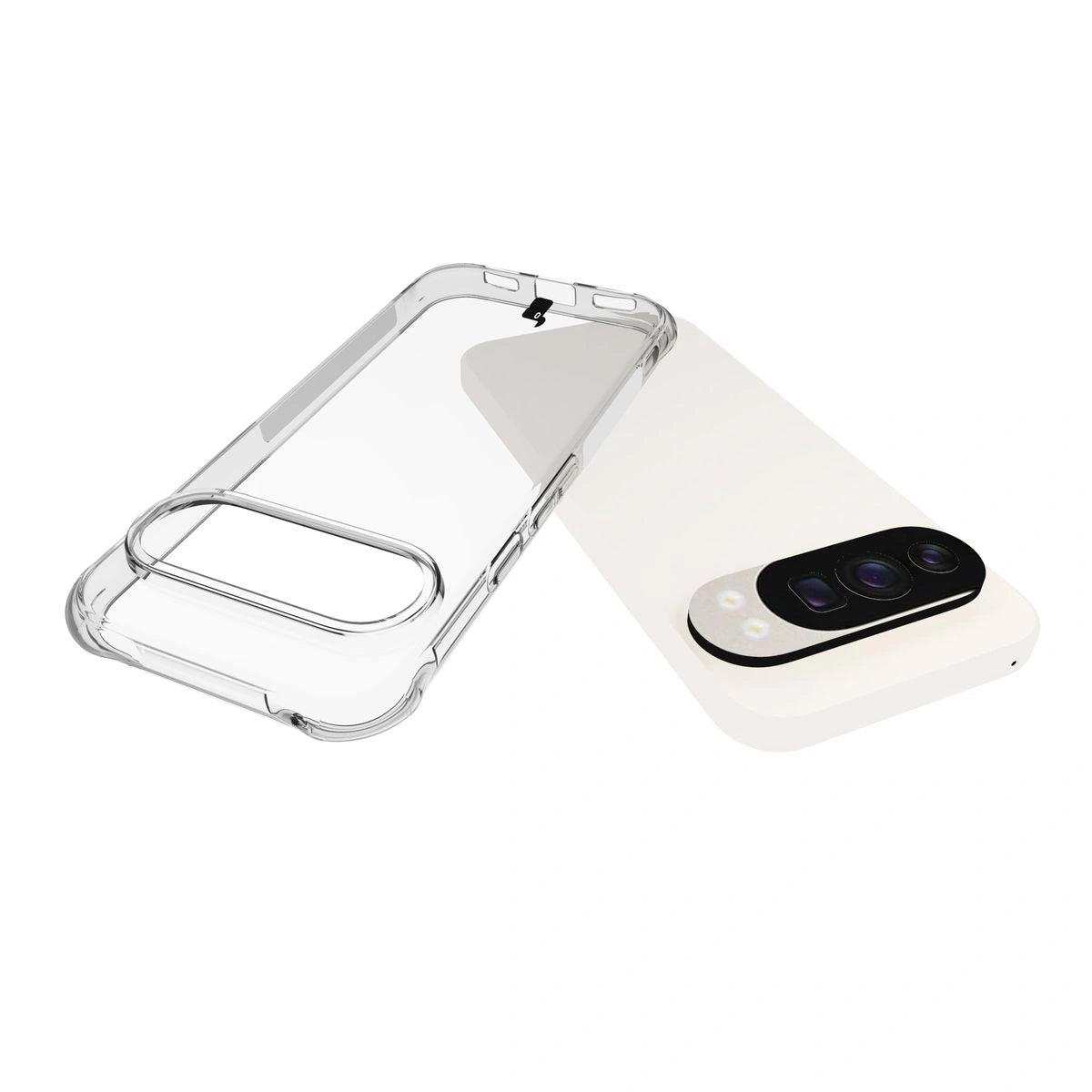 Schutzhülle + 2x gehärtetes Glas + Kameraschutz für Google Pixel 10, Bizon Case Clear Pack, Transparent