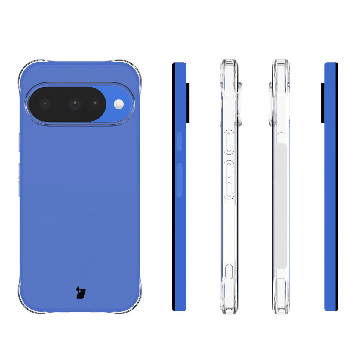 Schutzhülle + 2x gehärtetes Glas für Google Pixel 11, Bizon Case Clear Pack, Transparent