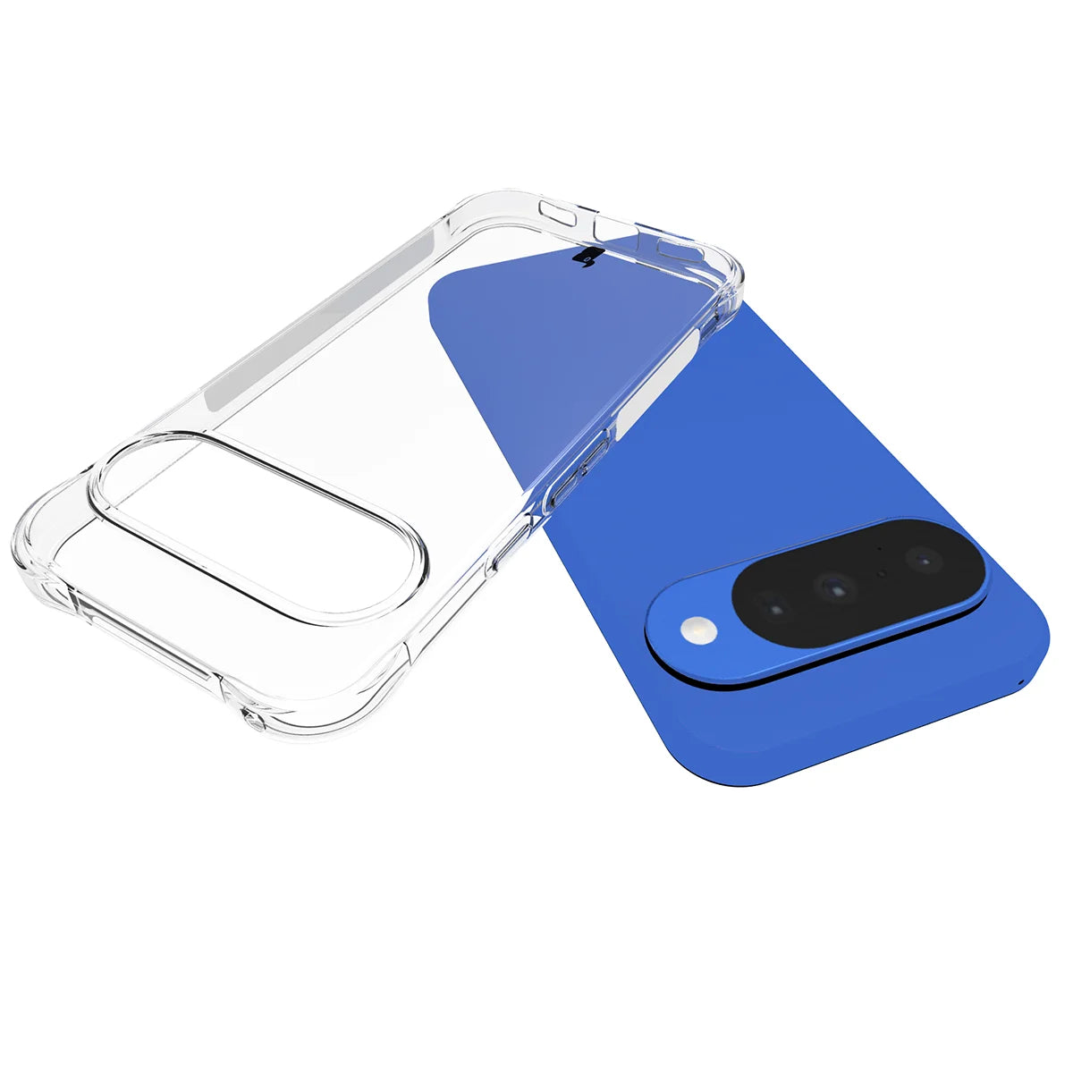 Schutzhülle + 2x gehärtetes Glas für Google Pixel 11, Bizon Case Clear Pack, Transparent