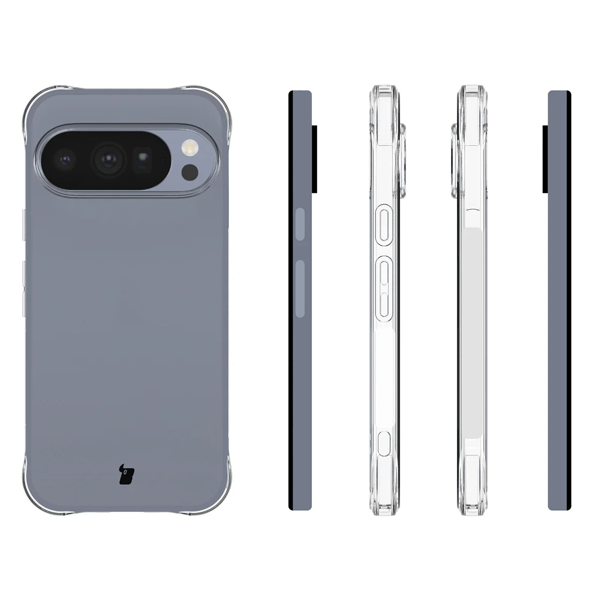 Schutzhülle + 2x gehärtetes Glas für Google Pixel 11 Pro, Bizon Case Clear Pack, Transparent