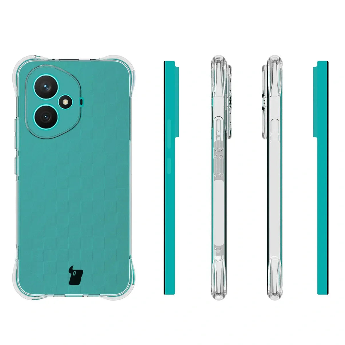 Handyhülle + 2x Folie für Honor 400, Bizon Case Clear Pack, Transparent