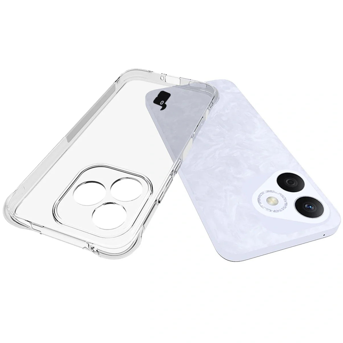 Handyhülle + 2x Folie für Honor 400 Lite, Bizon Case Clear Pack, Transparent