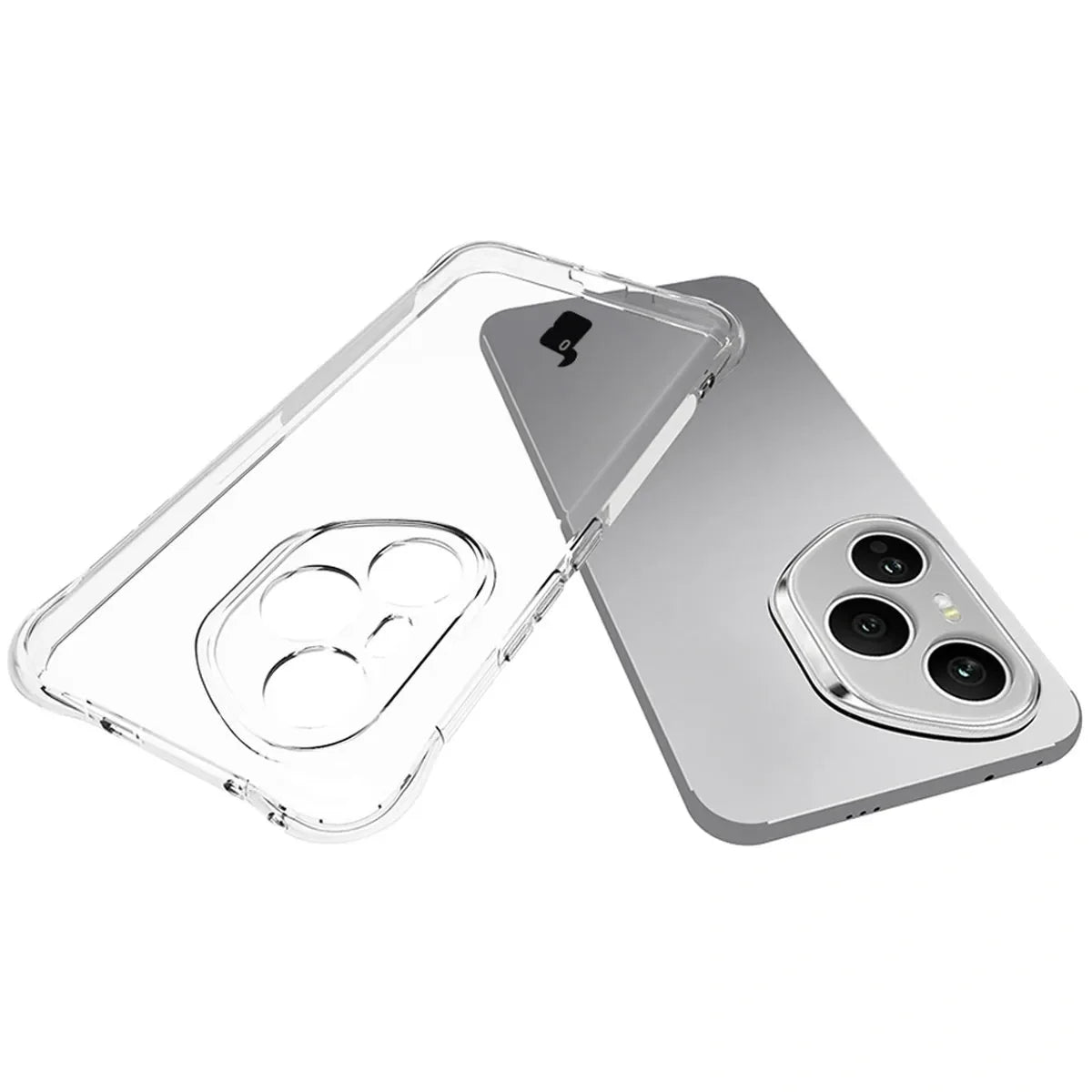 Handyhülle + 2x Folie für Honor 400 Pro, Bizon Case Clear Pack, Transparent