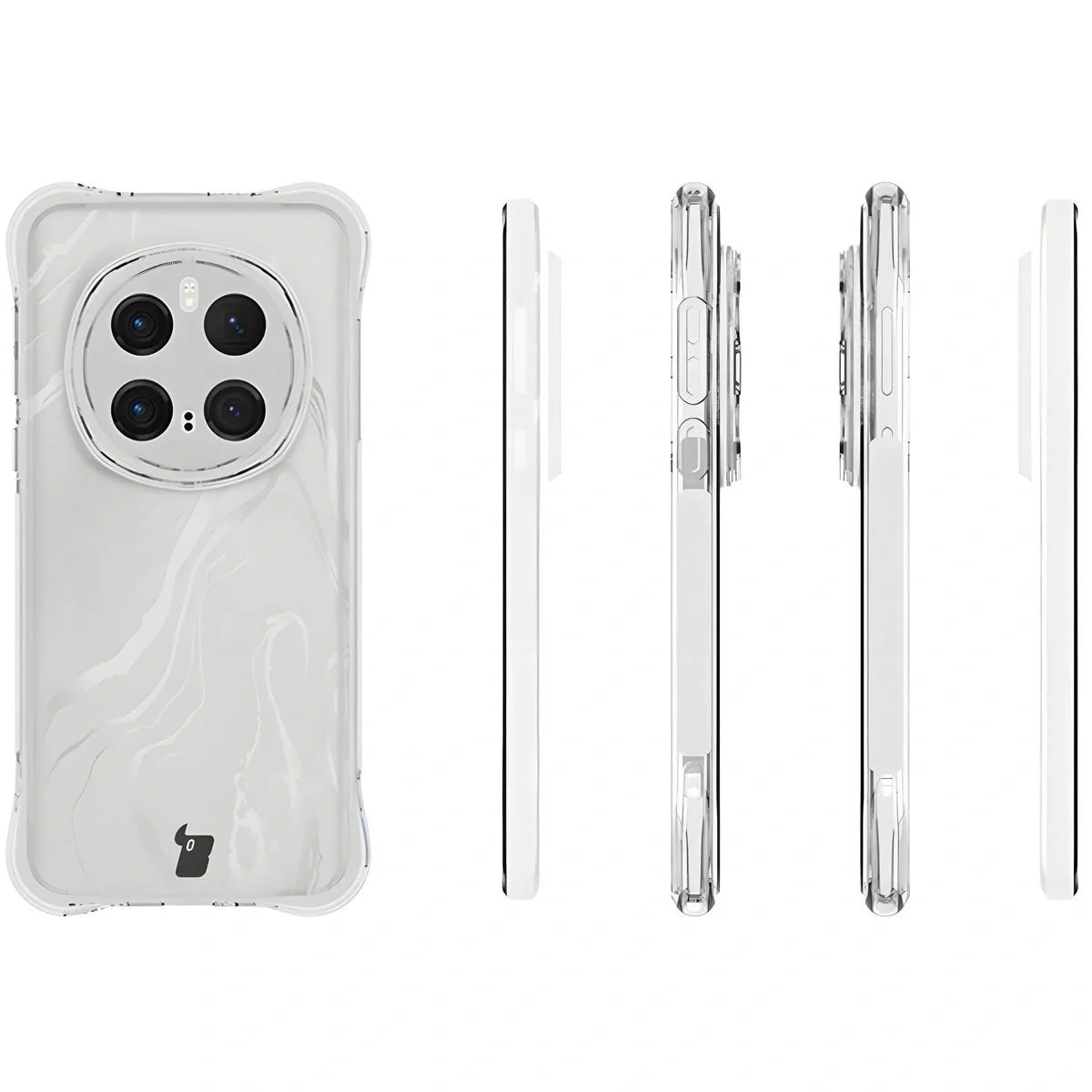 Handyhülle + 2x Folie für Honor Magic7 Pro, Bizon Case Clear Pack, Transparent