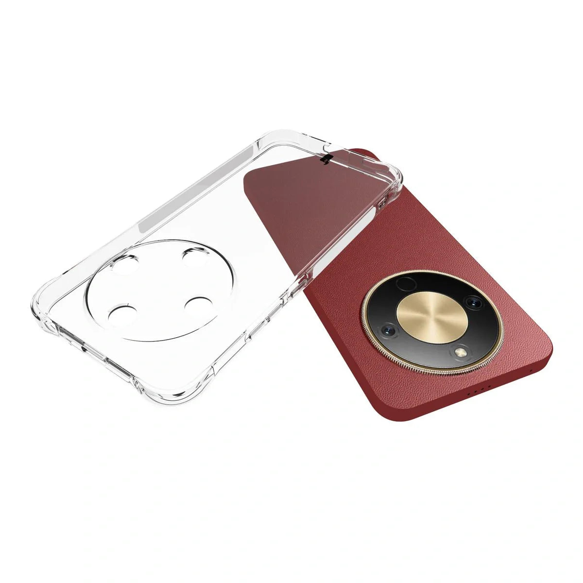 Handyhülle + 2x Folie für Honor Magic8 Lite, Bizon Case Clear Pack, Transparent