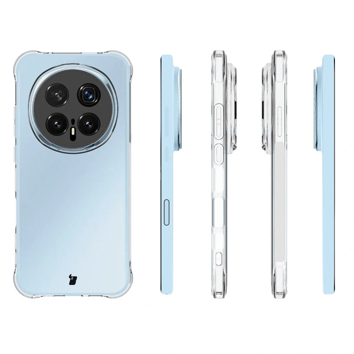 Handyhülle + 2x Folie für Honor Magic8 Pro, Bizon Case Clear Pack, Transparent