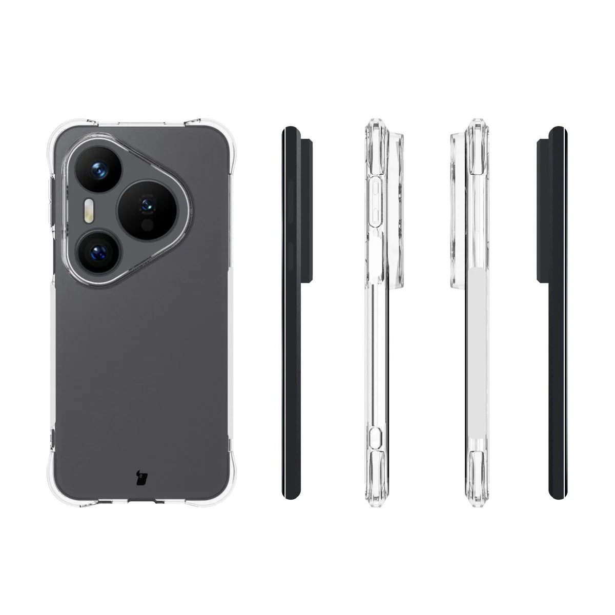 Handyhülle + 2x Folie für Huawei Pura 80 Pro / Pro Plus, Bizon Case Clear Pack, Transparent