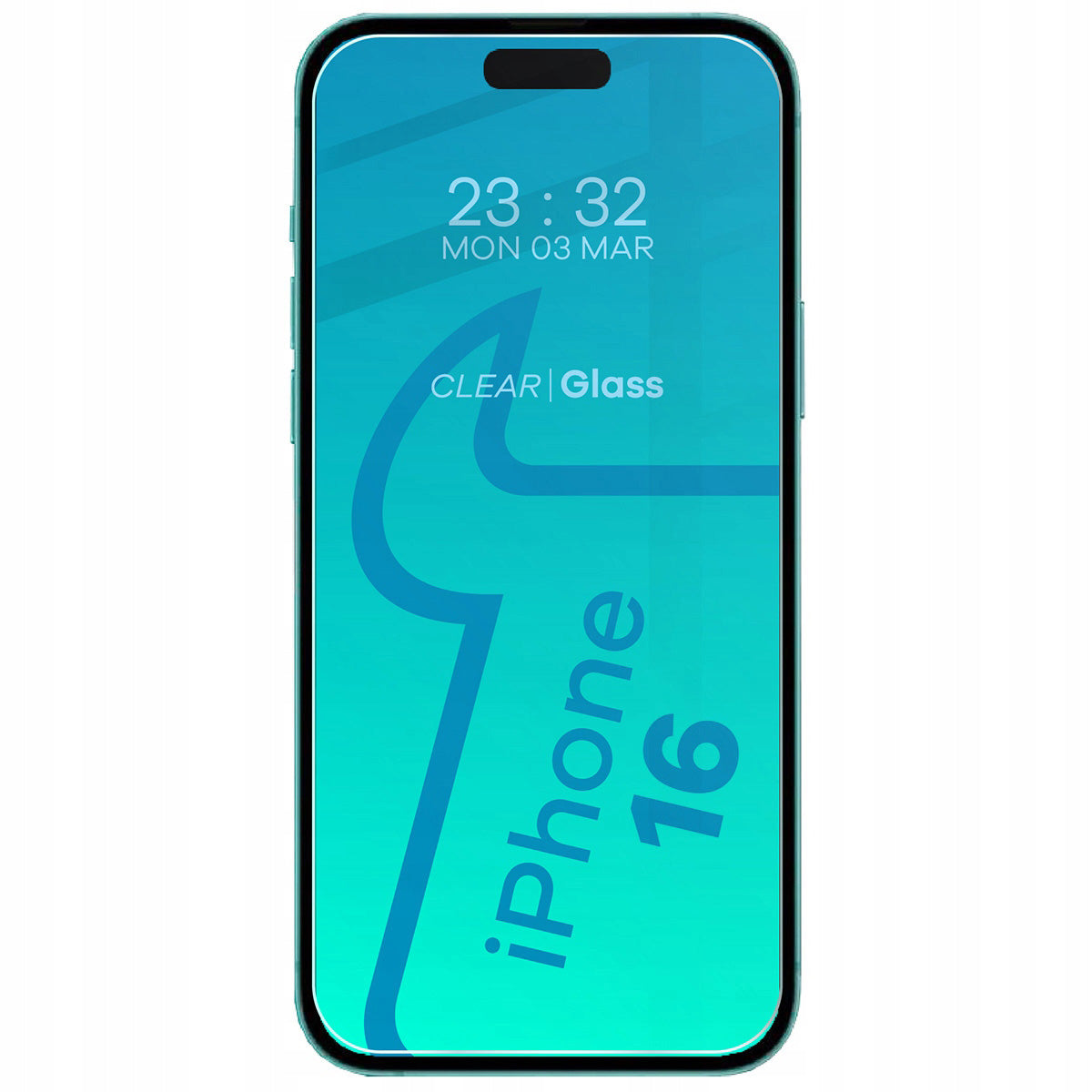 Schutzhülle + 2x gehärtetes Glas + Kameraschutz für iPhone 16, Bizon Case Clear Pack, Transparent