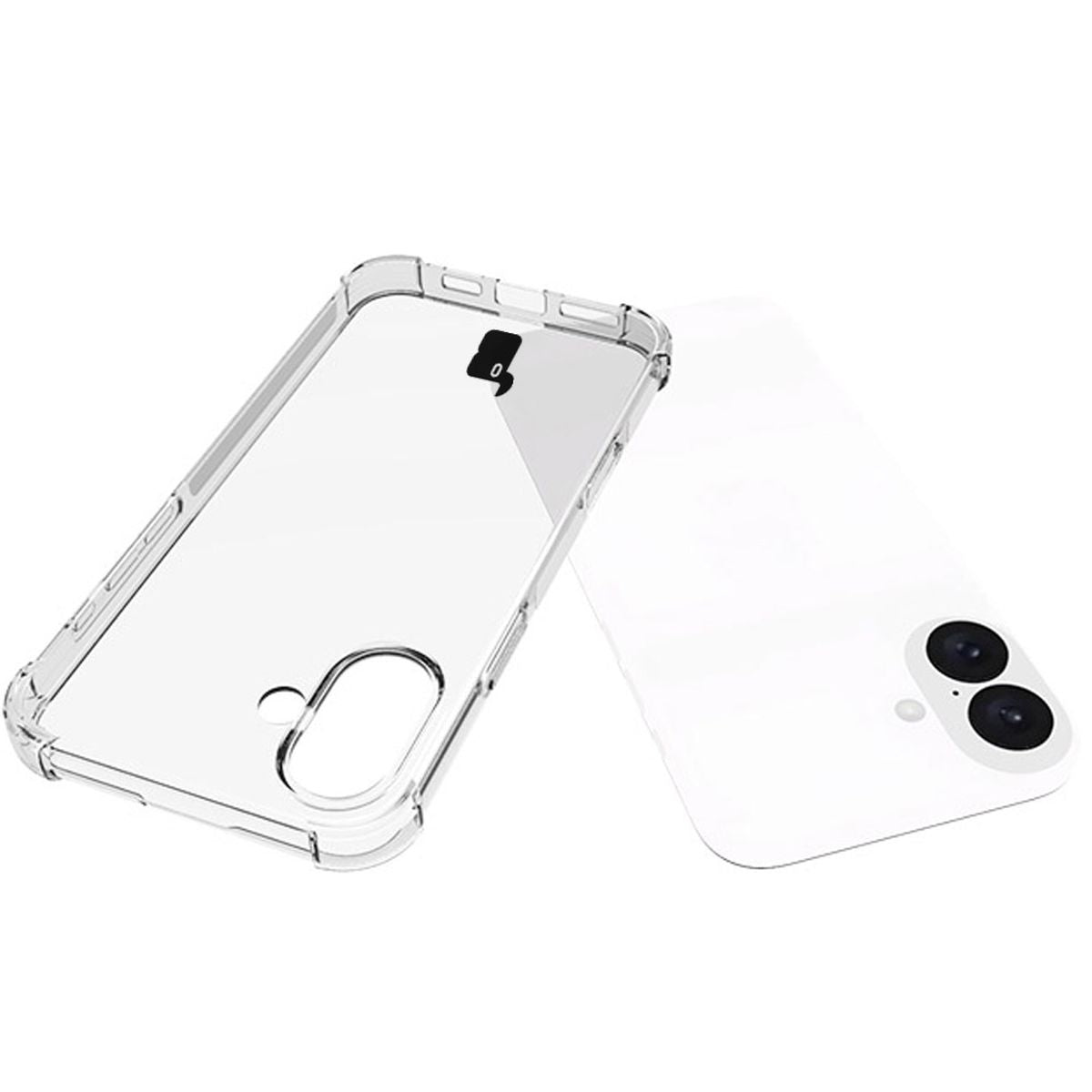 Schutzhülle + 2x gehärtetes Glas + Kameraschutz für iPhone 16 Plus, Bizon Case Clear Pack, Transparent