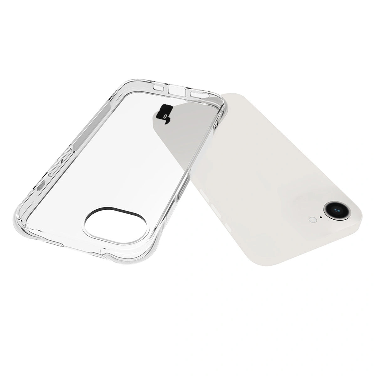 Schutzhülle + 2x gehärtetes Glas für iPhone 17e / 16e, Bizon Case Clear Pack, Transparent