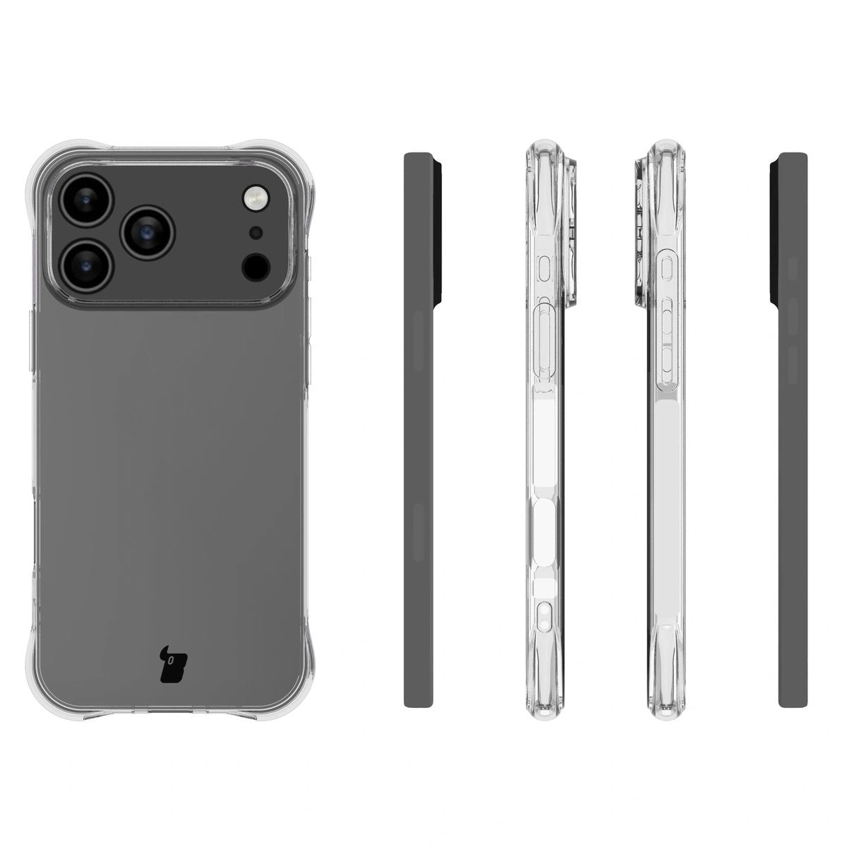 Schutzhülle + 2x gehärtetes Glas für iPhone 18 Pro Max / 17 Pro Max, Bizon Case Clear Pack, Transparent (4/9)