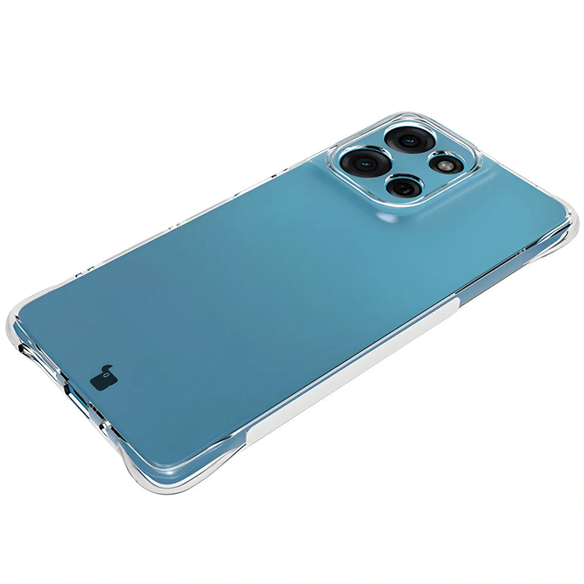 Handyhülle + 2x Folie für Motorola Moto G75 5G, Bizon Case Clear Pack, Transparent