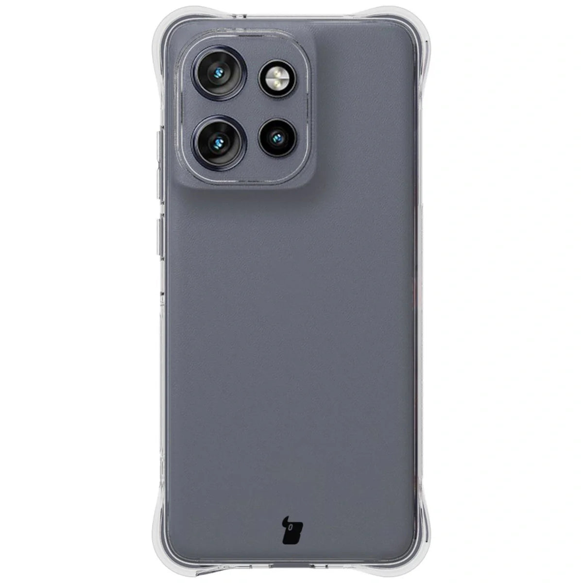 Handyhülle + 2x Folie für Motorola Edge 50 Neo, Bizon Case Clear Pack, Transparent