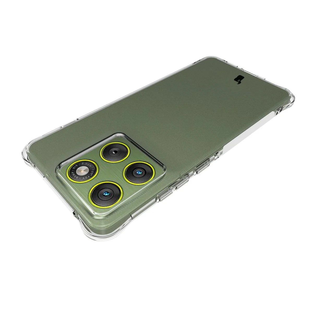 Schutzhülle + 2x gehärtetes Glas für Motorola Edge 70, Bizon Case Clear Pack, Transparent