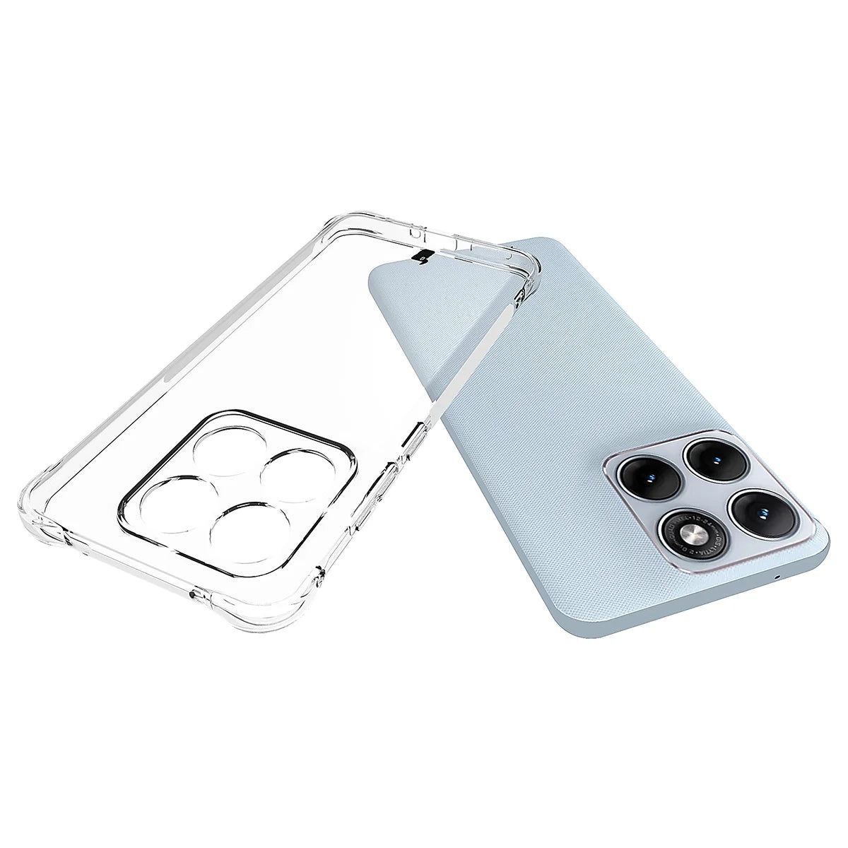 Handyhülle + 2x Folie für Motorola Edge 70 Fusion, Bizon Case Clear Pack, Transparent