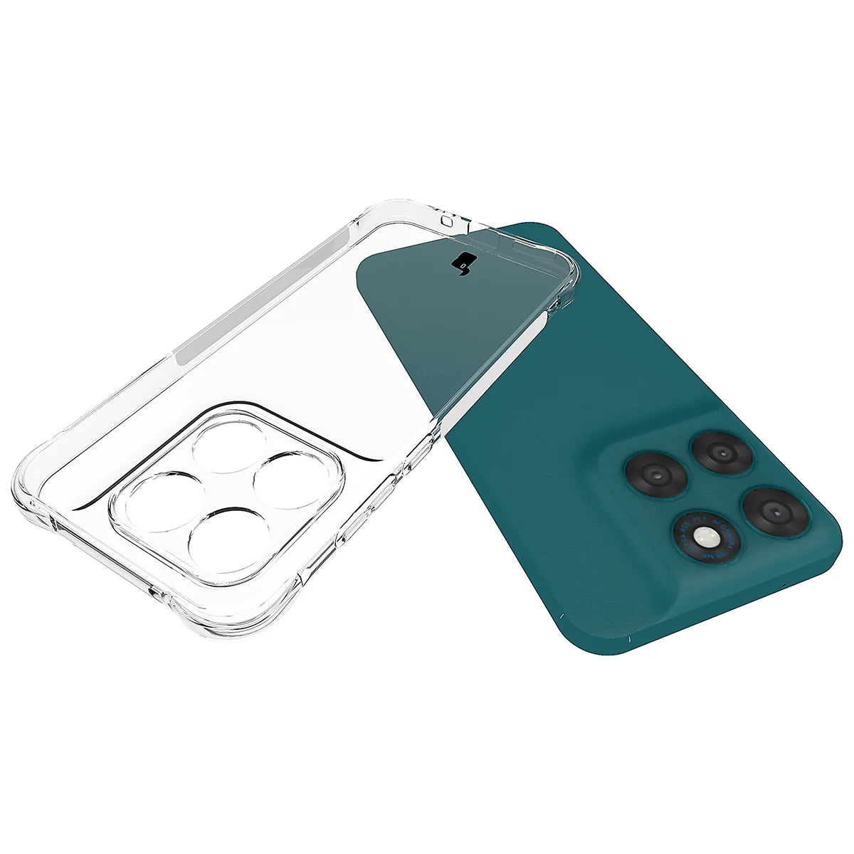 Handyhülle + 2x Folie für Motorola Moto G67 5G / G77 5G, Bizon Case Clear Pack, Transparent