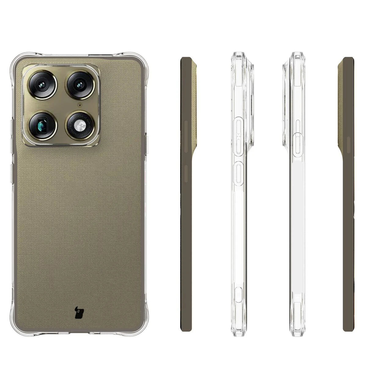 Handyhülle + 2x Folie für Motorola Signature, Bizon Case Clear Pack, Transparent