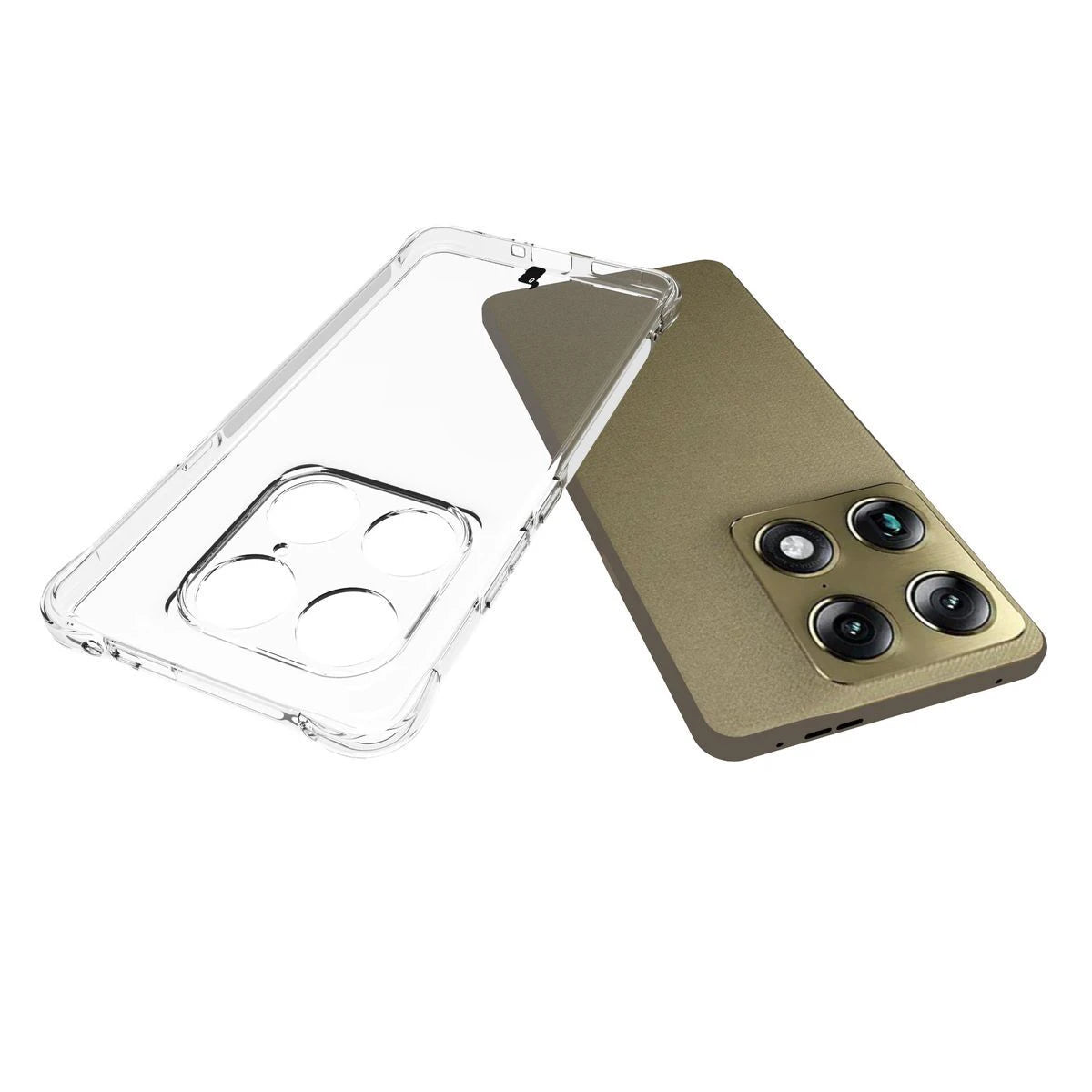Handyhülle + 2x Folie für Motorola Signature, Bizon Case Clear Pack, Transparent