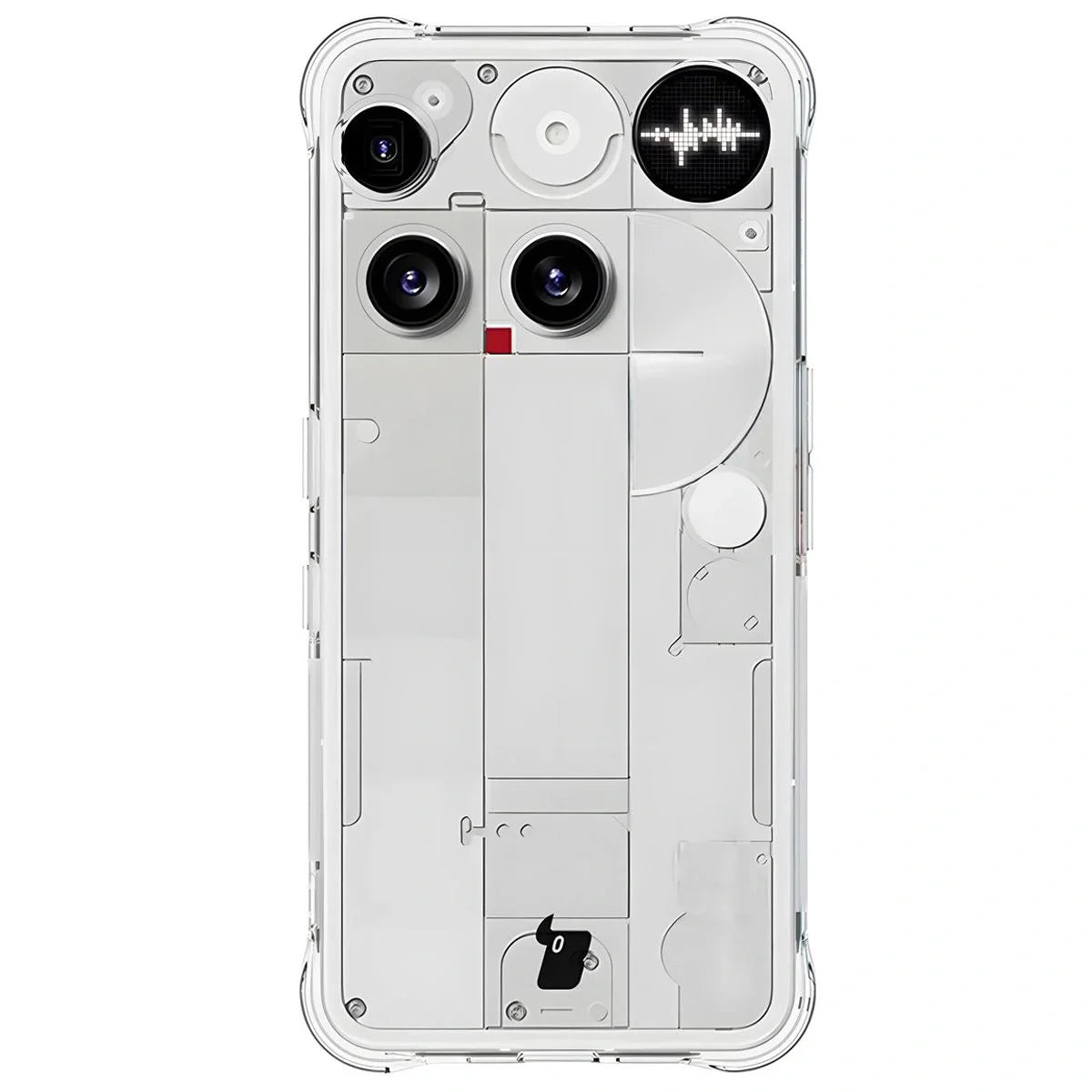 Schutzhülle + 2x gehärtetes Glas für Nothing Phone (3), Bizon Case Clear Pack, Transparent