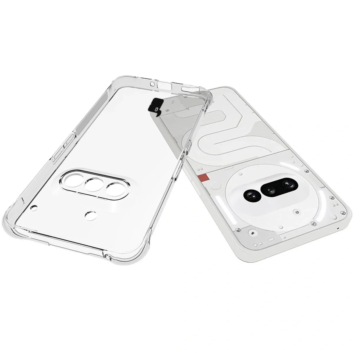 Schutzhülle + 2x gehärtetes Glas für Nothing Phone (3a), Bizon Case Clear Pack, Transparent
