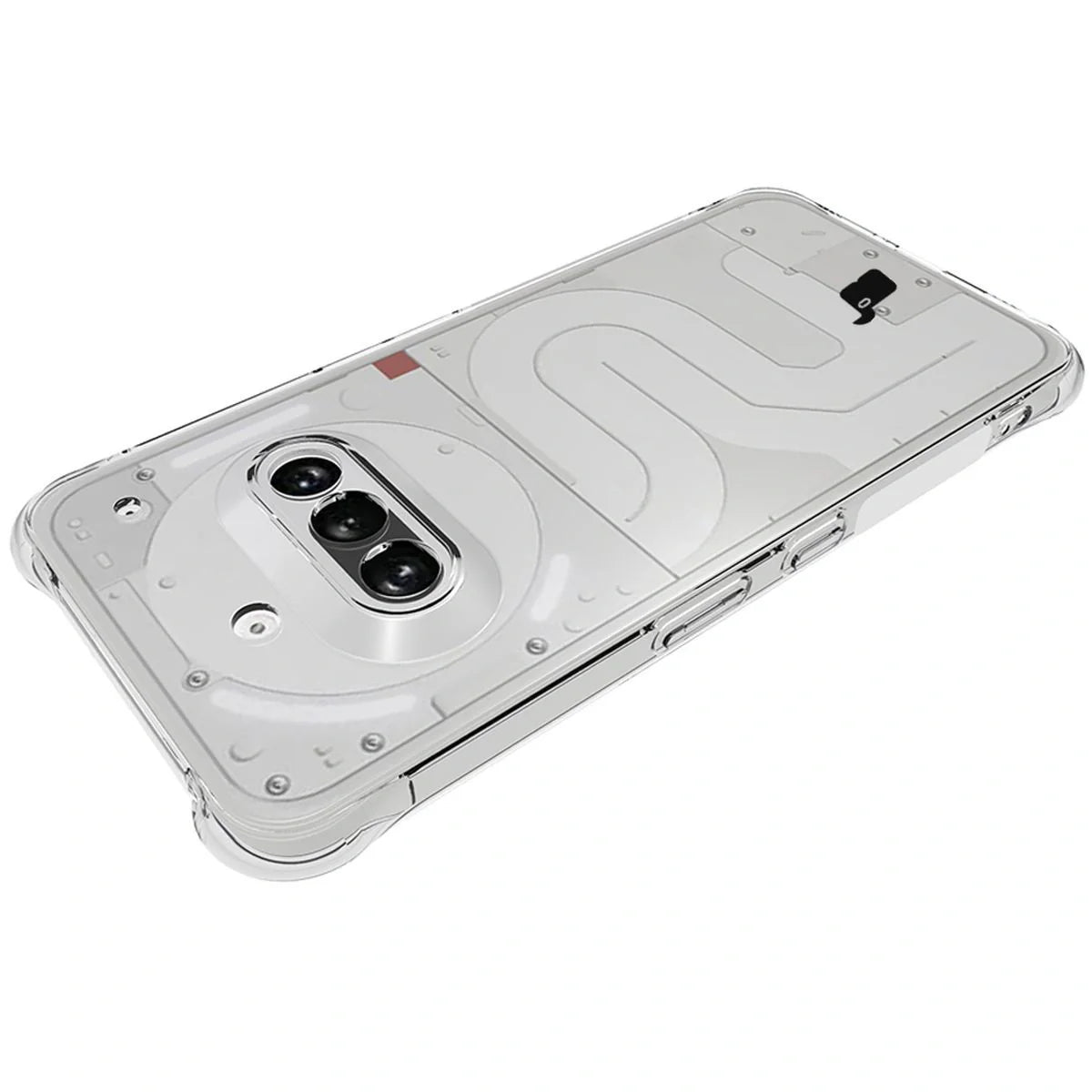 Schutzhülle + 2x gehärtetes Glas für Nothing Phone (3a), Bizon Case Clear Pack, Transparent