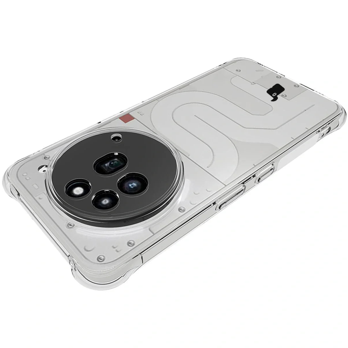 Schutzhülle + 2x gehärtetes Glas für Nothing Phone (3a) Pro, Bizon Case Clear Pack, Transparent