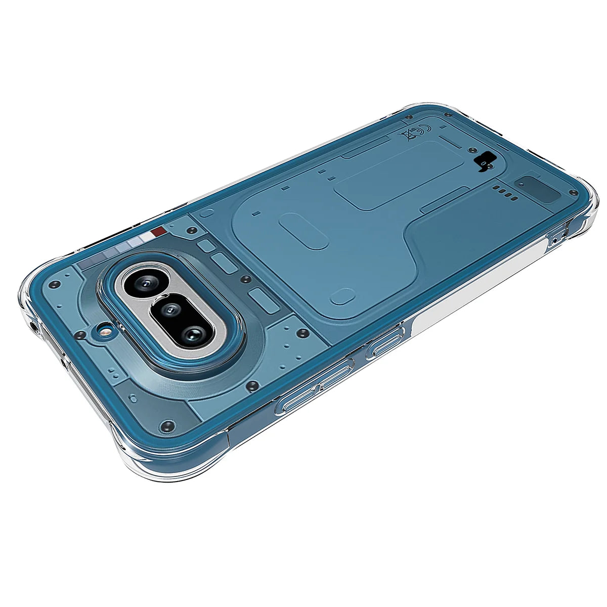 Schutzhülle + 2x gehärtetes Glas für Nothing Phone (4a), Bizon Case Clear Pack, Transparent