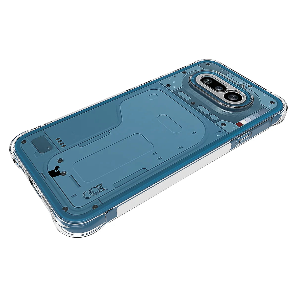Schutzhülle + 2x gehärtetes Glas für Nothing Phone (4a), Bizon Case Clear Pack, Transparent