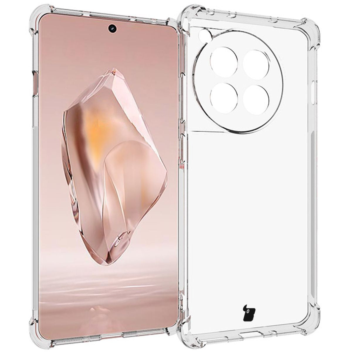 Schutzhülle + 2x Folie für OnePlus 12R, Bizon Case Clear Pack, Transparent