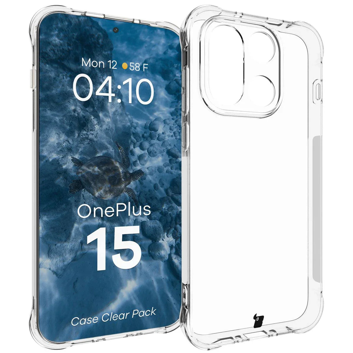Handyhülle + 2x Folie für OnePlus 15, Bizon Case Clear Pack, Transparent