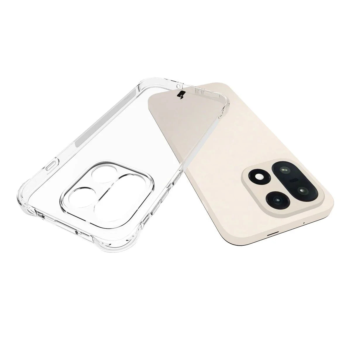 Handyhülle + 2x Folie für OnePlus 15, Bizon Case Clear Pack, Transparent